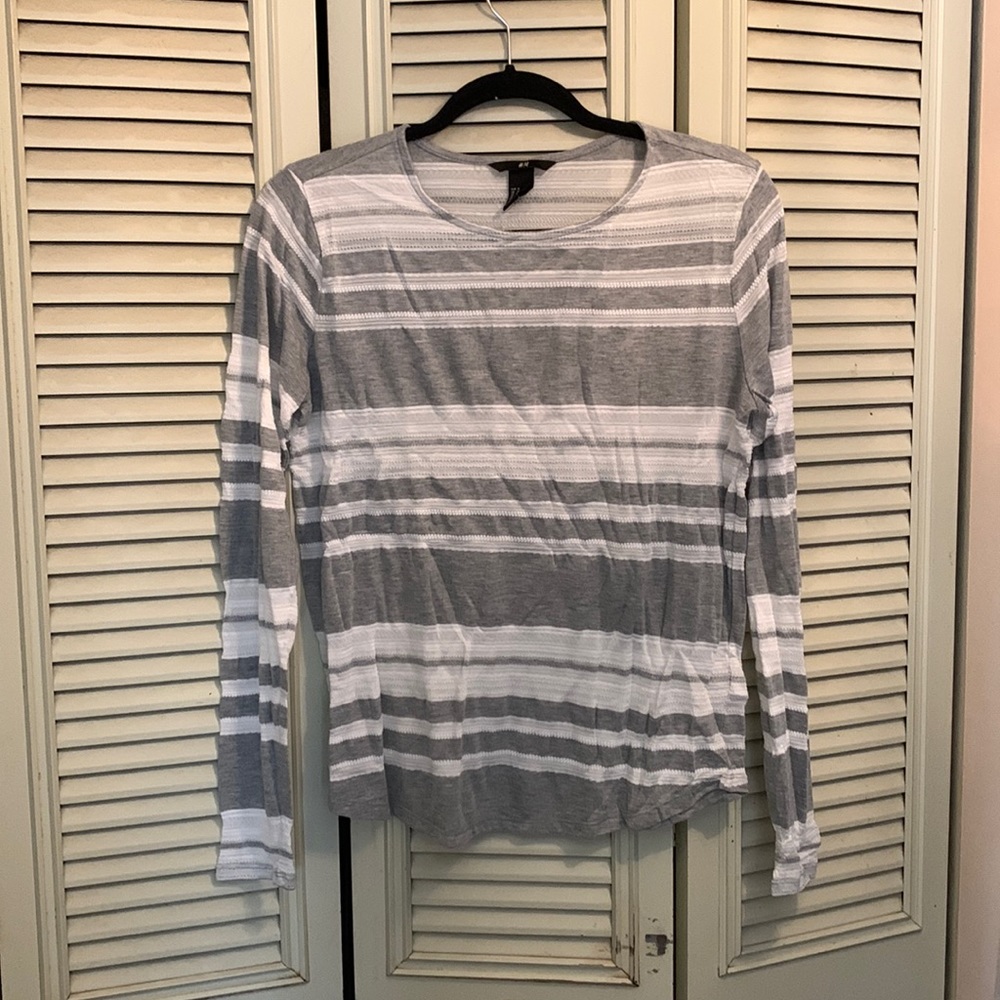 H&M striped long sleeve shirt
